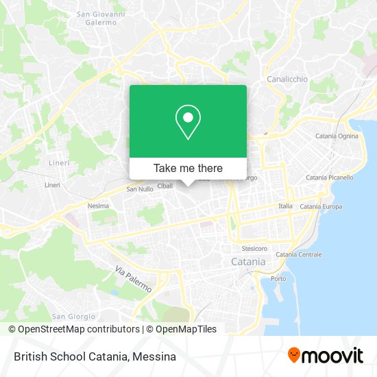 British School Catania map