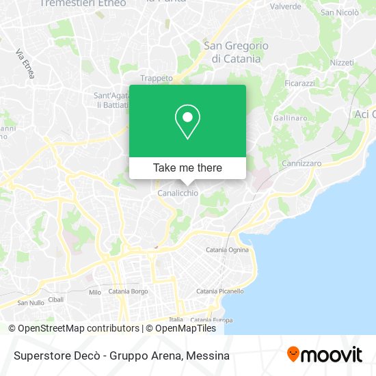 Superstore Decò - Gruppo Arena map