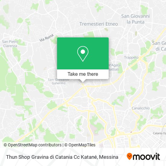 Thun Shop Gravina di Catania Cc Katané map
