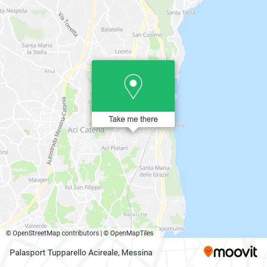 Palasport Tupparello Acireale map