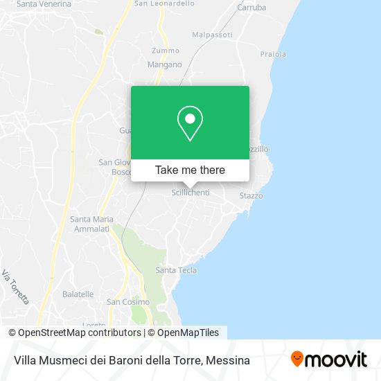 Villa Musmeci dei Baroni della Torre map