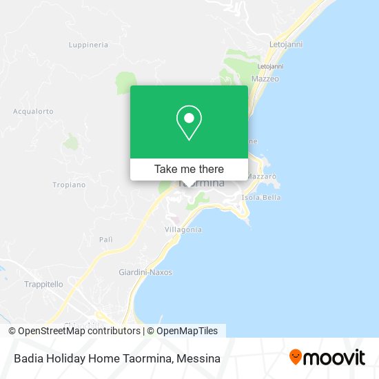 Badia Holiday Home Taormina map