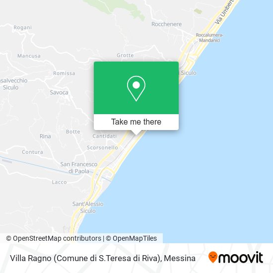 Villa Ragno (Comune di S.Teresa di Riva) map