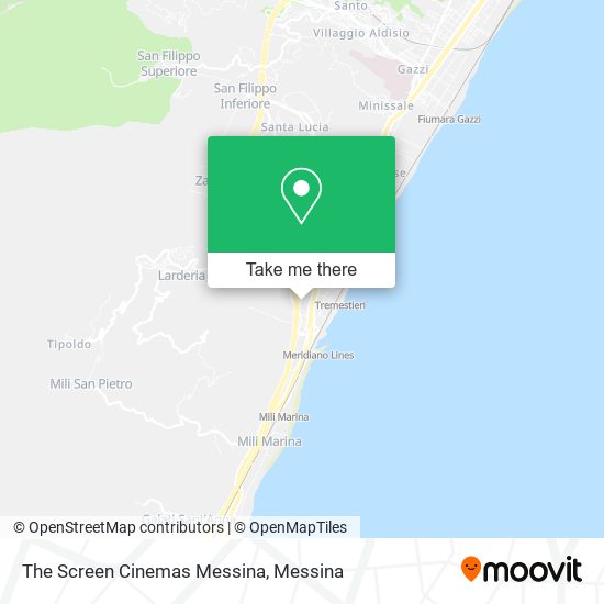 The Screen Cinemas Messina map