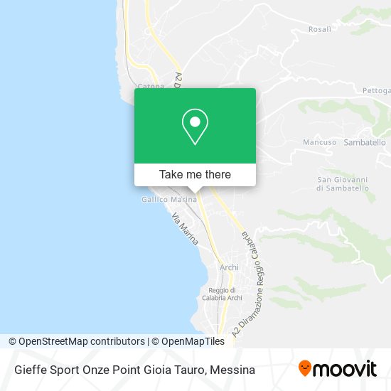 Gieffe Sport Onze Point Gioia Tauro map