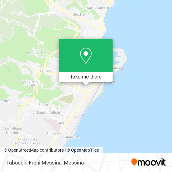 Tabacchi Freni Messina map