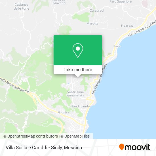 Villa Scilla e Cariddi - Sicily map