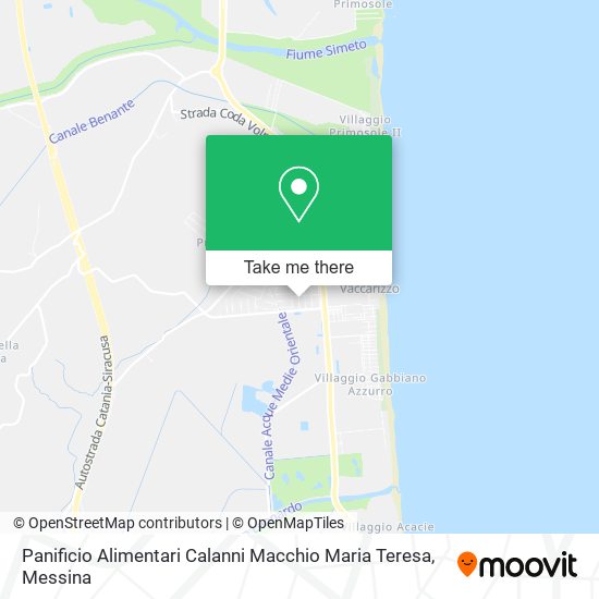 Panificio Alimentari Calanni Macchio Maria Teresa map