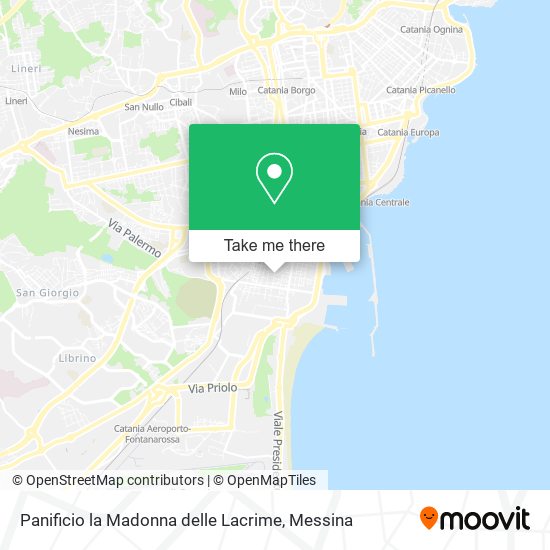 Panificio la Madonna delle Lacrime map