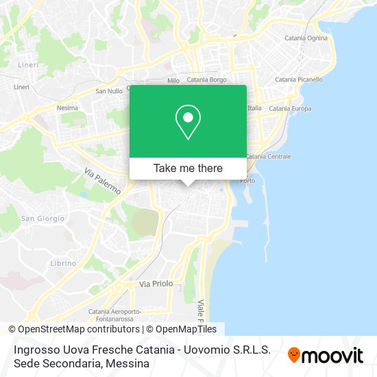 Ingrosso Uova Fresche Catania - Uovomio S.R.L.S. Sede Secondaria map