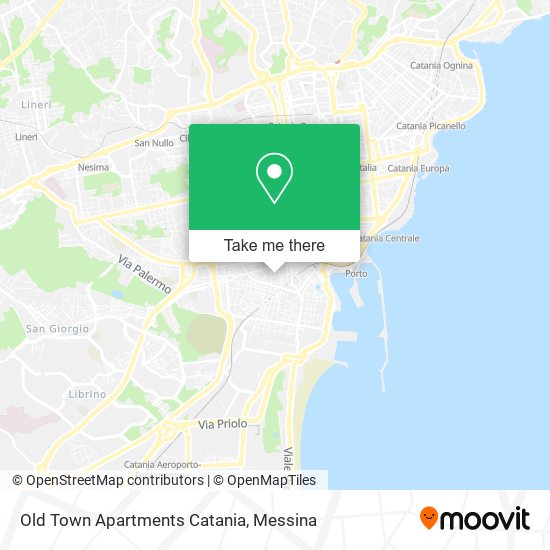 Old Town Apartments Catania map
