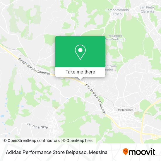 Adidas Performance Store Belpasso map