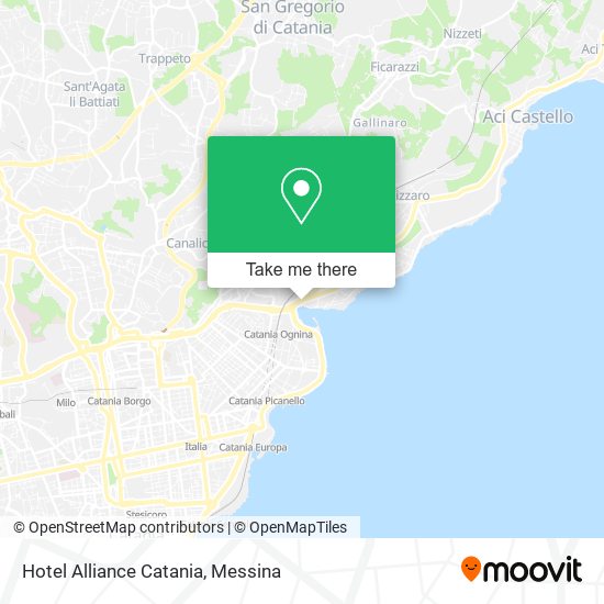 Hotel Alliance Catania map