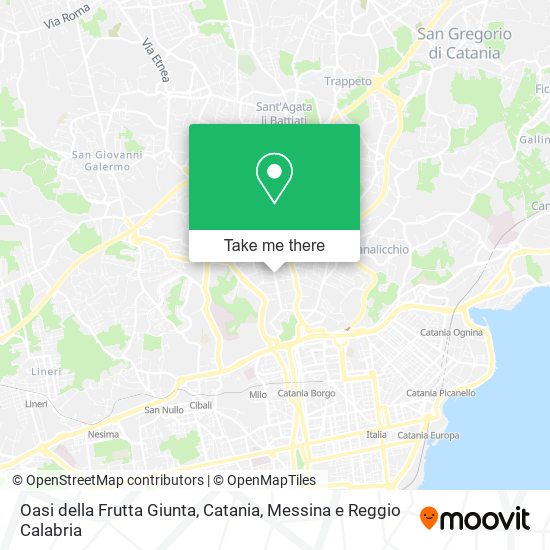 How to get to Oasi della Frutta Giunta in Catania by bus or metro?