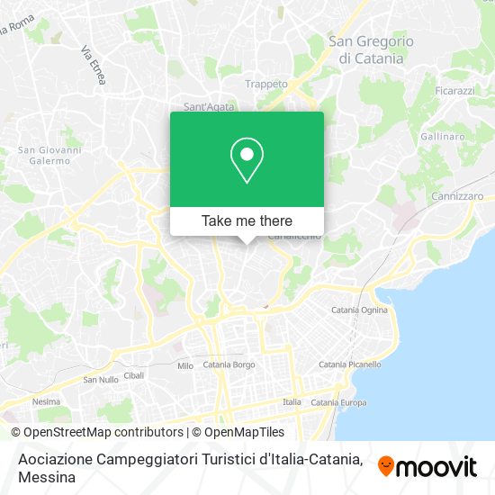 Aociazione Campeggiatori Turistici d'Italia-Catania map