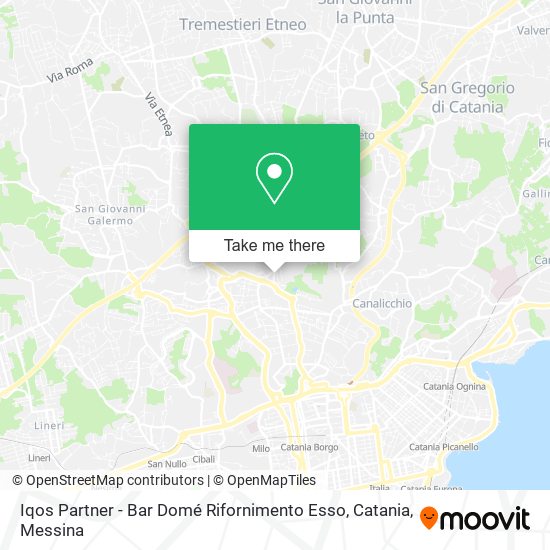 Iqos Partner - Bar Domé Rifornimento Esso, Catania map