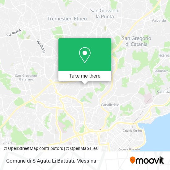 Comune di S Agata Li Battiati map