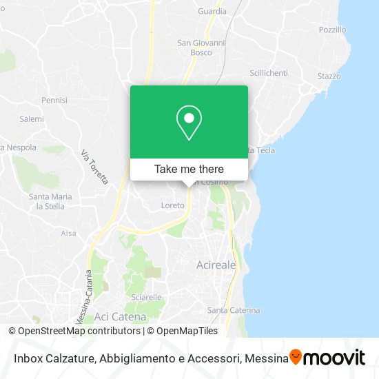 Inbox Calzature, Abbigliamento e Accessori map