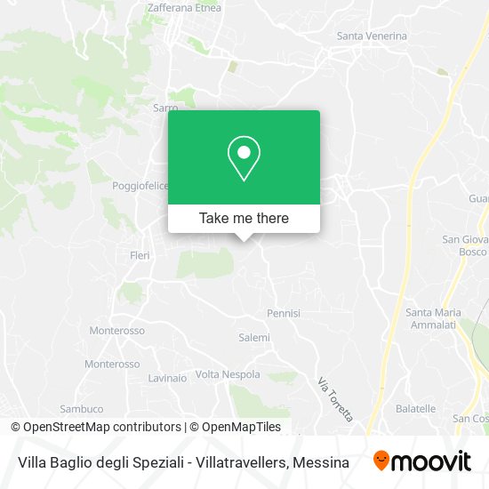 Villa Baglio degli Speziali - Villatravellers map