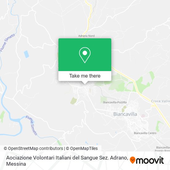 Aociazione Volontari Italiani del Sangue Sez. Adrano map