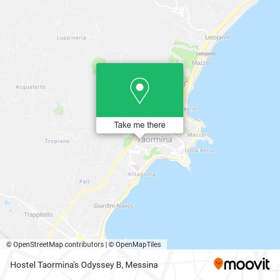 Hostel Taormina's Odyssey B map