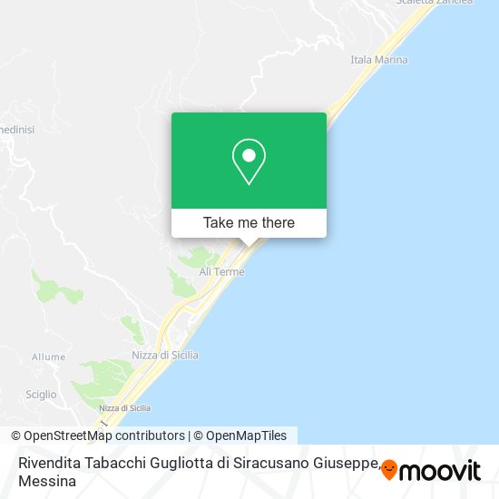 Rivendita Tabacchi Gugliotta di Siracusano Giuseppe map