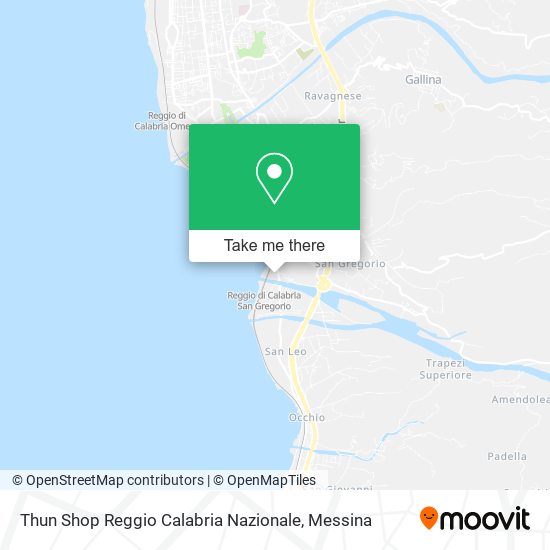 Thun Shop Reggio Calabria Nazionale map