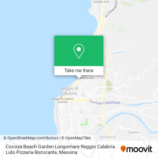 Cocoya Beach Garden Lungomare Reggio Calabria Lido Pizzeria Ristorante map