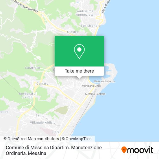Comune di Messina Dipartim. Manutenzione Ordinaria map