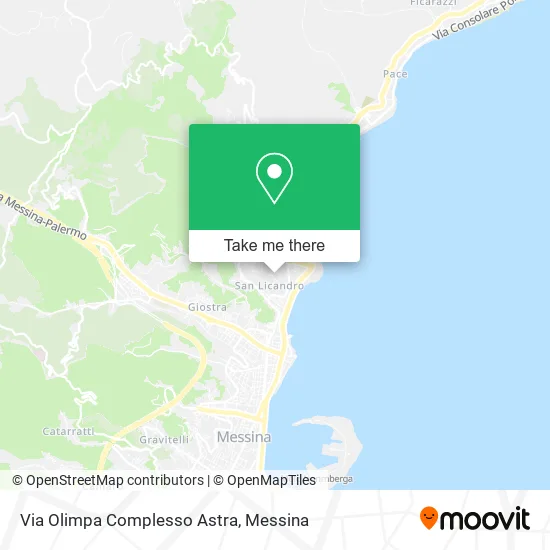 Via Olimpa Complesso Astra map