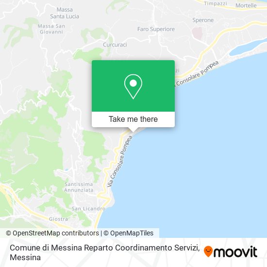 Comune di Messina Reparto Coordinamento Servizi map