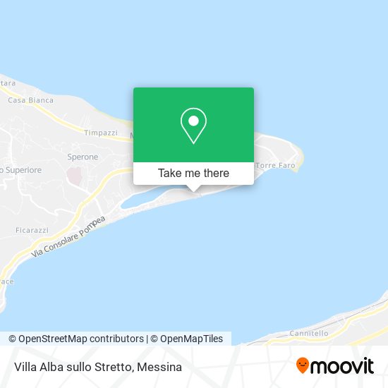 Villa Alba sullo Stretto map