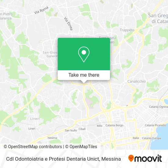 Cdl Odontoiatria e Protesi Dentaria Unict map