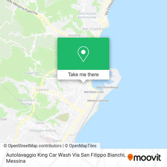 Autolavaggio King Car Wash Via San Filippo Bianchi map