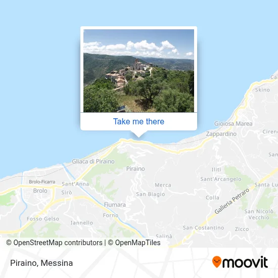 Piraino map