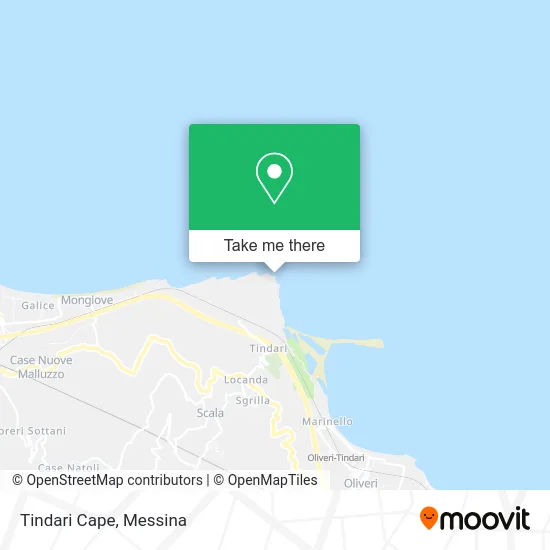 Tindari Cape map