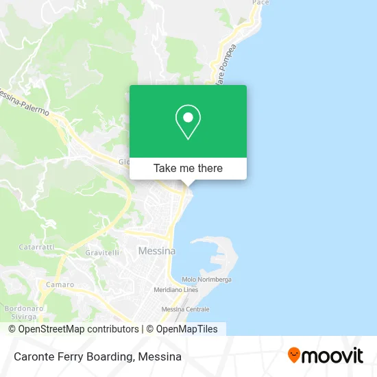 Caronte Ferry Boarding map