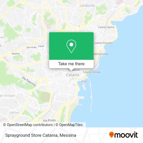 Sprayground Store Catania map
