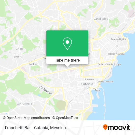 Franchetti Bar - Catania map