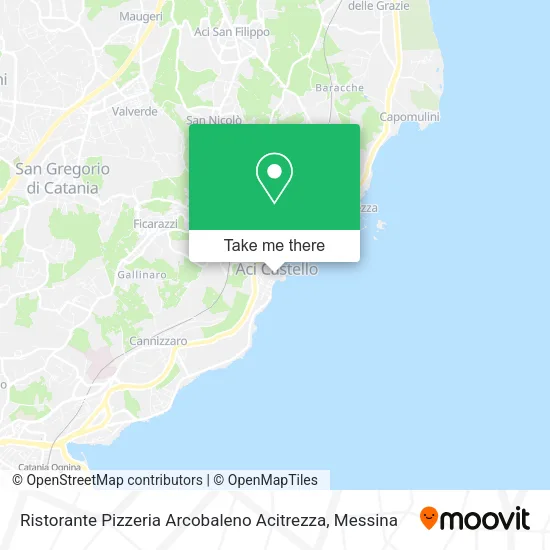 Arcobaleno Pizzeria Restaurant Acitrezza map