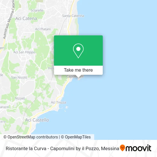 La Curva Restaurant - Capomulini by il Pozzo map