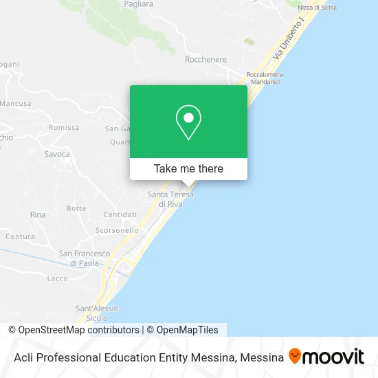 Acli Professional Education Entity Messina map