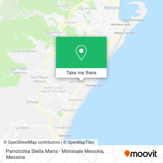 Stella Maris Parish - Minissale Messina map