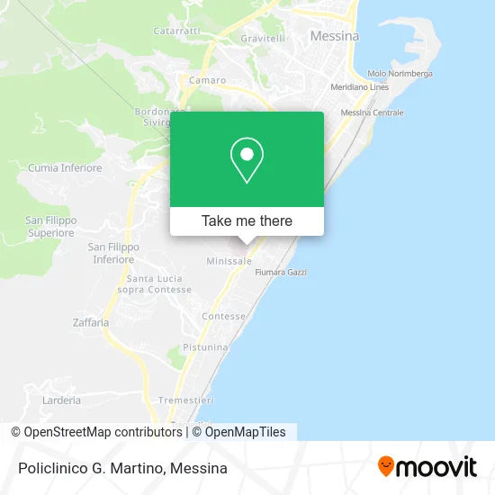 Policlinico G. Martino map