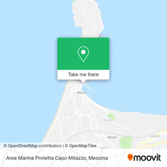 Area Marina Protetta Capo Milazzo map