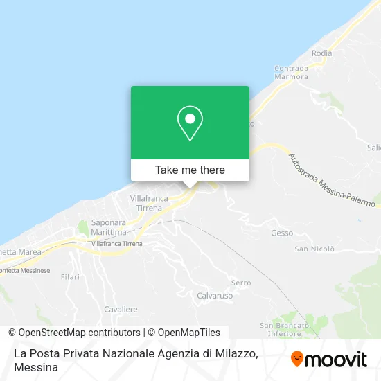 La Posta Privata Nazionale Agenzia di Milazzo map