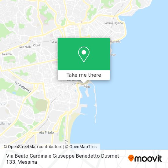 Via Beato Cardinale Giuseppe Benedetto Dusmet 133 map