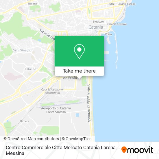Centro Commerciale Città Mercato Catania Larena map