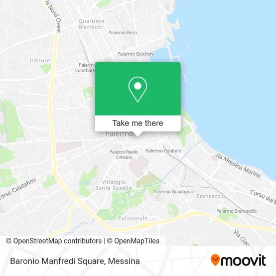 Baronio Manfredi Square map
