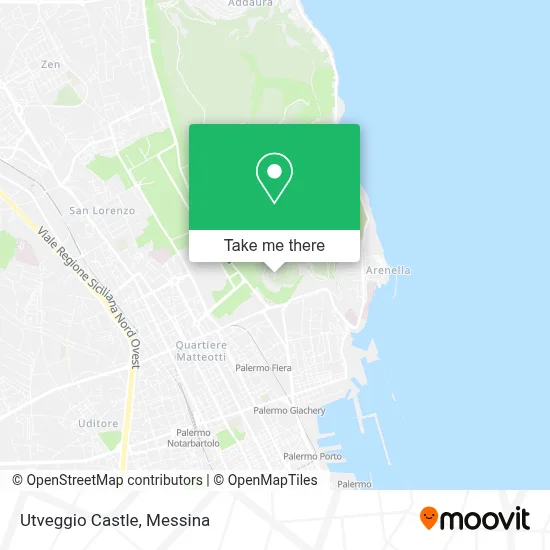 Utveggio Castle map